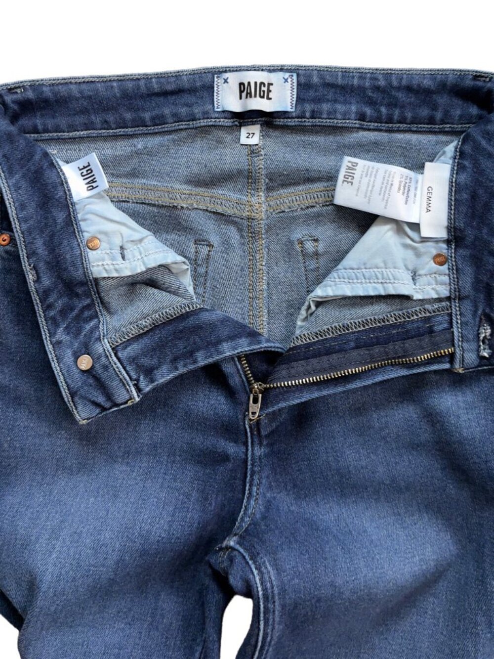 PAIGE Gemma High Rise Cigarette Jeans Womens Size 27 Sketchbook WA048 - Picture 8 of 15